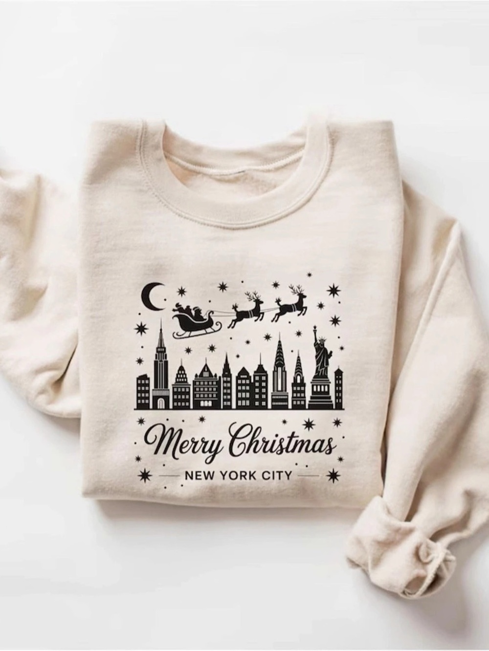 Gildan Christmas New York City Graphic Sweatshirt, Gift For Her, Gift For Him